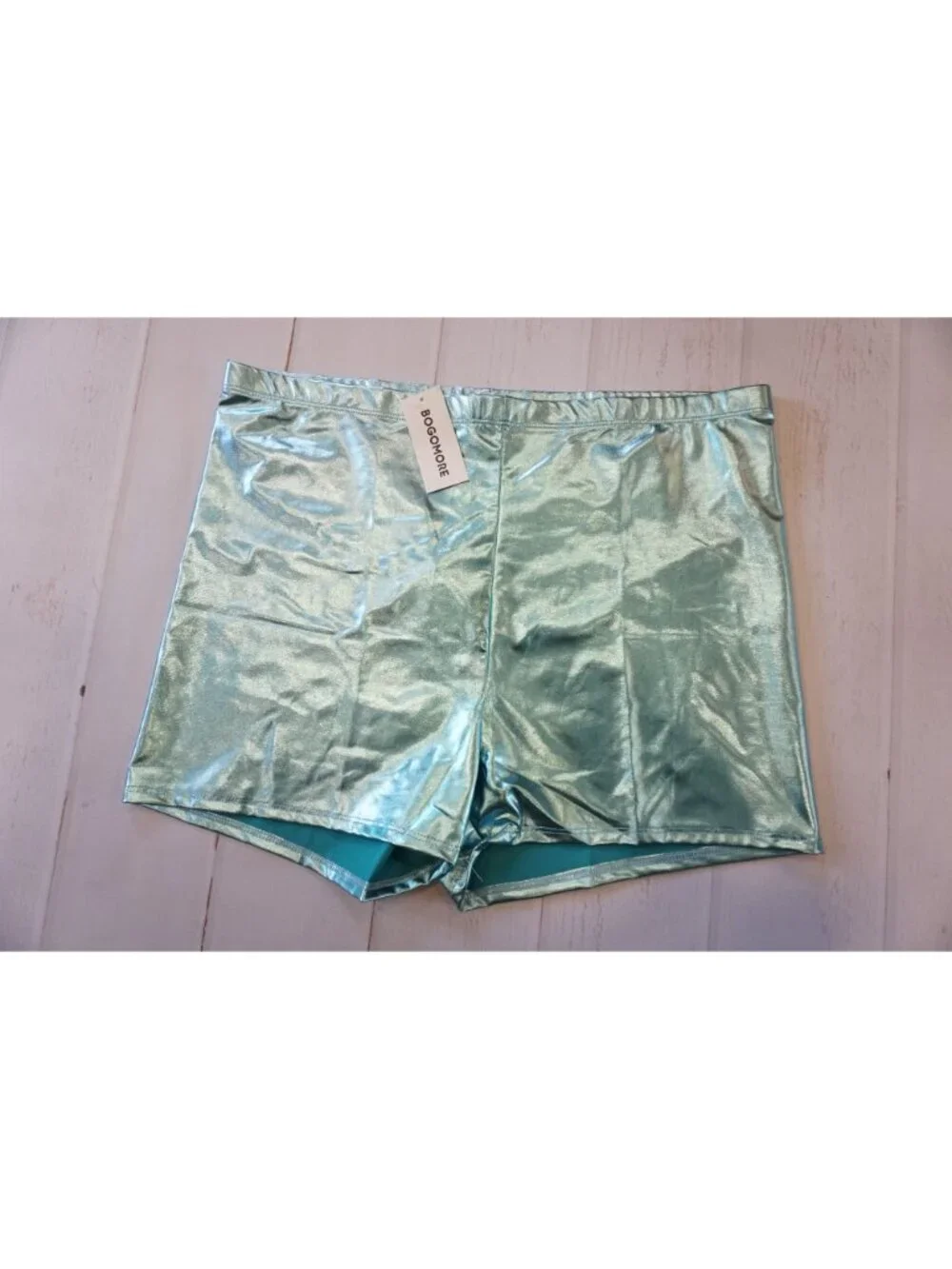 Bogomore Metallic Booty Shorts  - Size 2X NWT - Picture 2 of 6